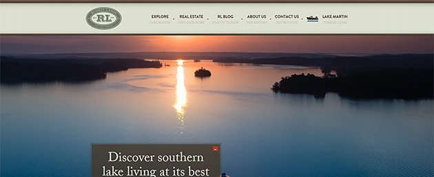 The new Russell Lands On Lake Martin website