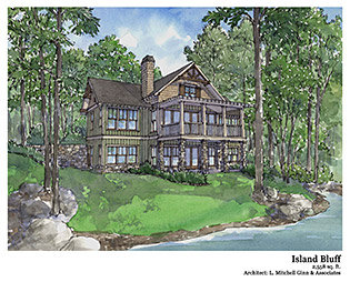 Mitch's Ginn's "Island Bluff" design in Willow Glynn