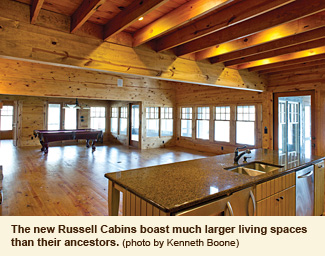 The new Russell Cabins offer much more living space